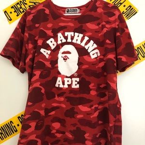 Bathing Ape Red Tee